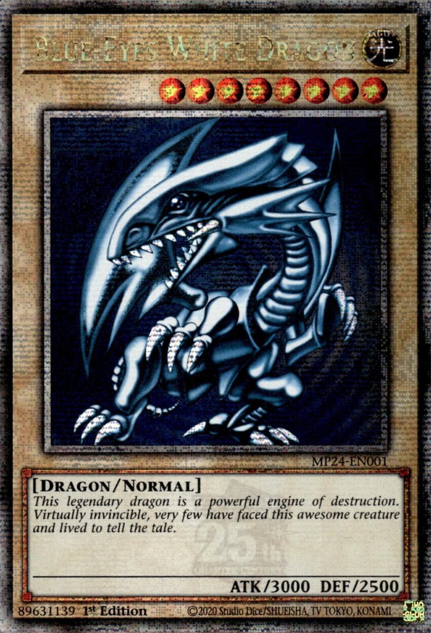 Blue-Eyes White Dragon [MP24-EN001] Quarter Century Secret Rare - Image 3