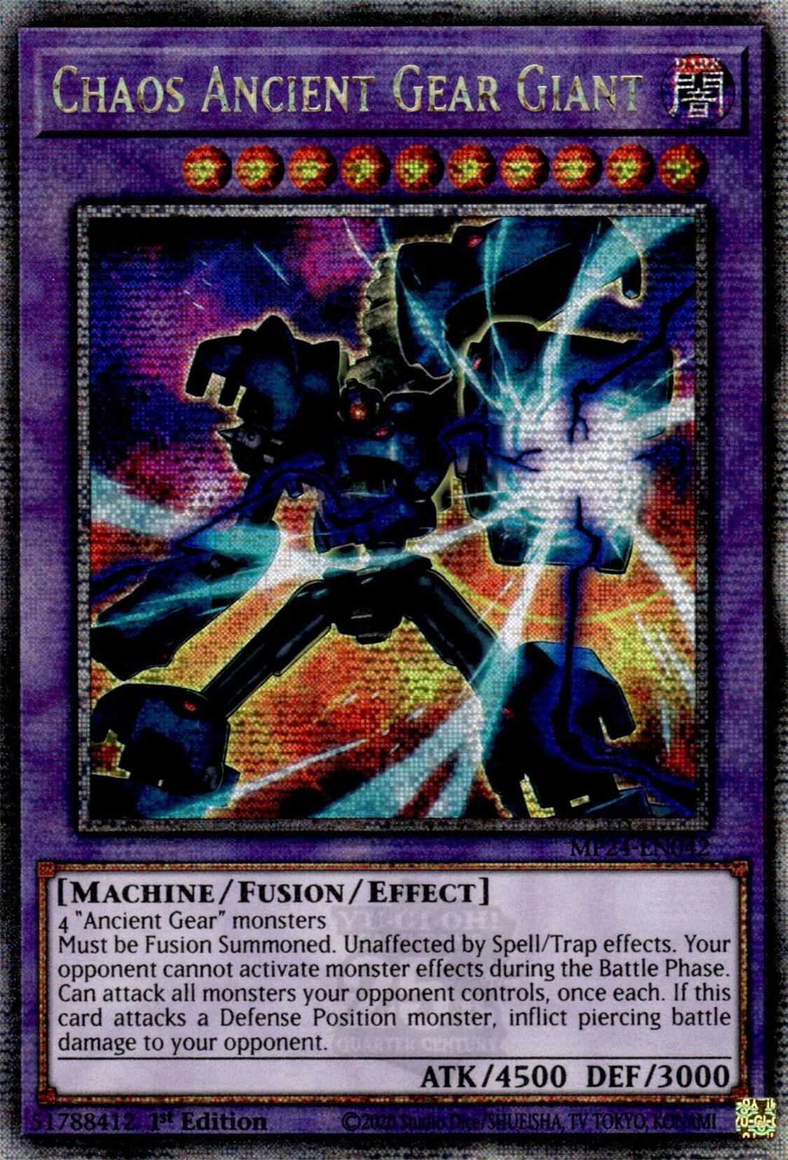 Chaos Ancient Gear Giant [MP24-EN042] Quarter Century Secret Rare - Image 2