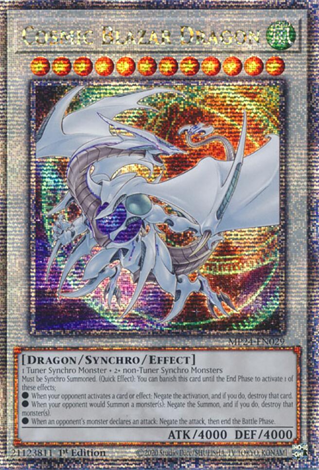 Cosmic Blazar Dragon [MP24-EN029] Quarter Century Secret Rare - Image 2