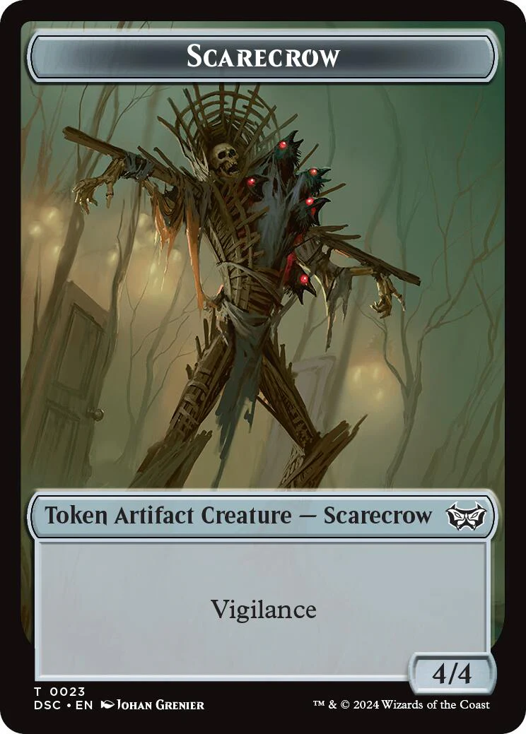 Devil // Scarecrow Double-Sided Token [Duskmourn: House of Horror Commander Tokens] - Image 2