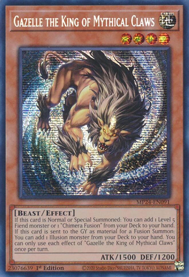 Gazelle the King of Mythical Claws [MP24-EN091] Prismatic Secret Rare - Image 2
