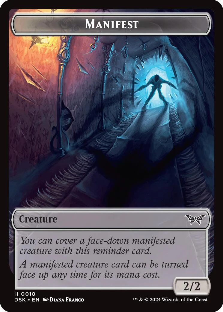 Gremlin // Manifest Double-Sided Token [Duskmourn: House of Horror Tokens] - Image 2