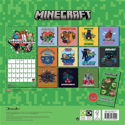 Minecraft - 2025 Square Wall Calendar - Image 3