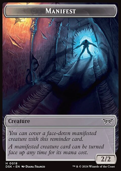 Shard // Manifest Double-Sided Token [Duskmourn: House of Horror Tokens] - Image 2