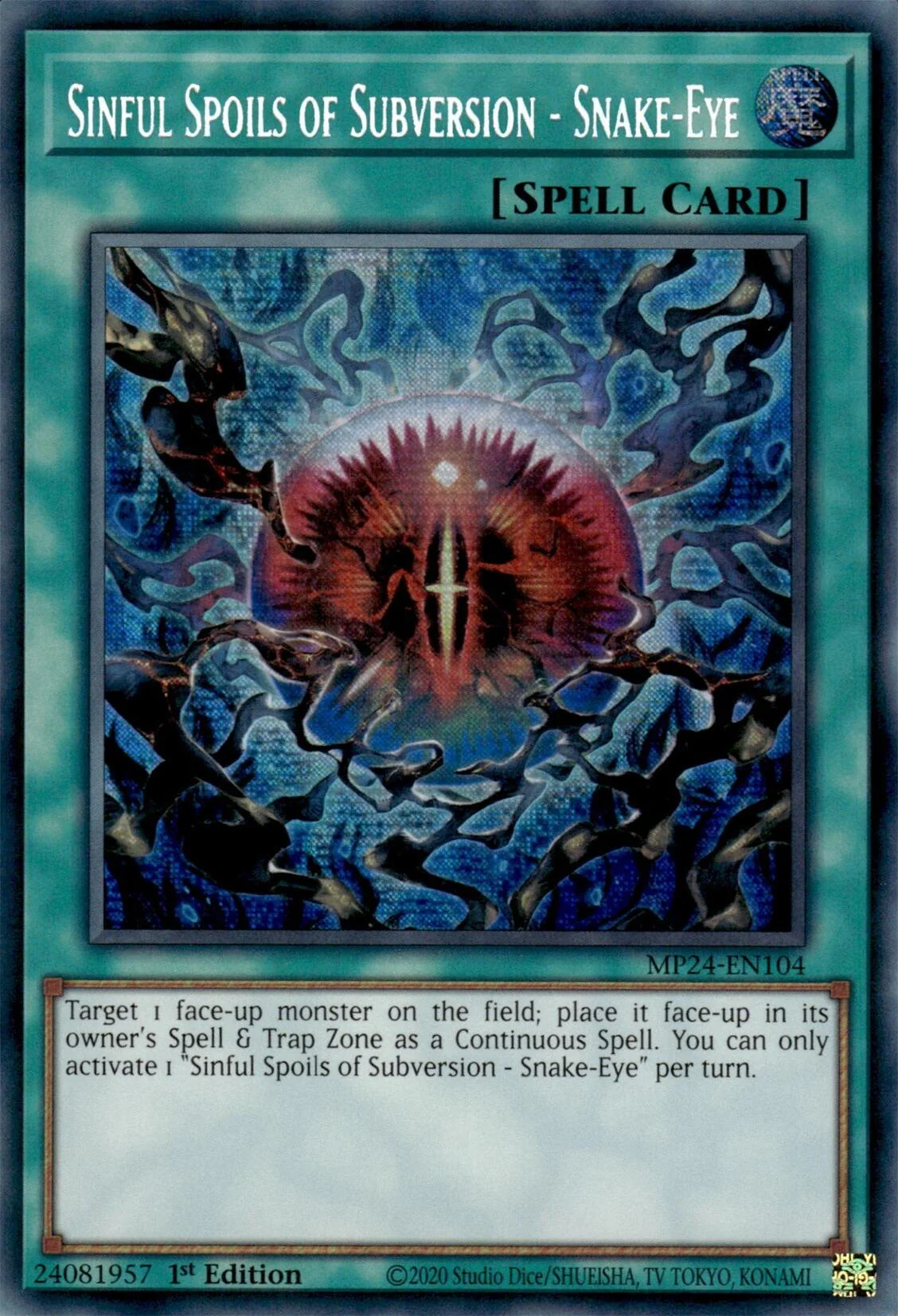 Sinful Spoils of Subversion - Snake-Eye [MP24-EN104] Prismatic Secret Rare - Image 3