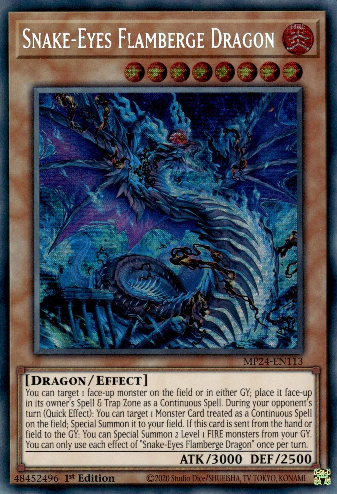 Snake-Eyes Flamberge Dragon [MP24-EN113] Prismatic Secret Rare - Image 2