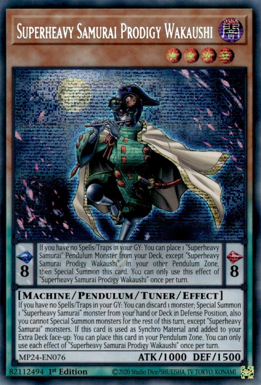 Superheavy Samurai Prodigy Wakaushi [MP24-EN075] Prismatic Secret Rare - Image 2