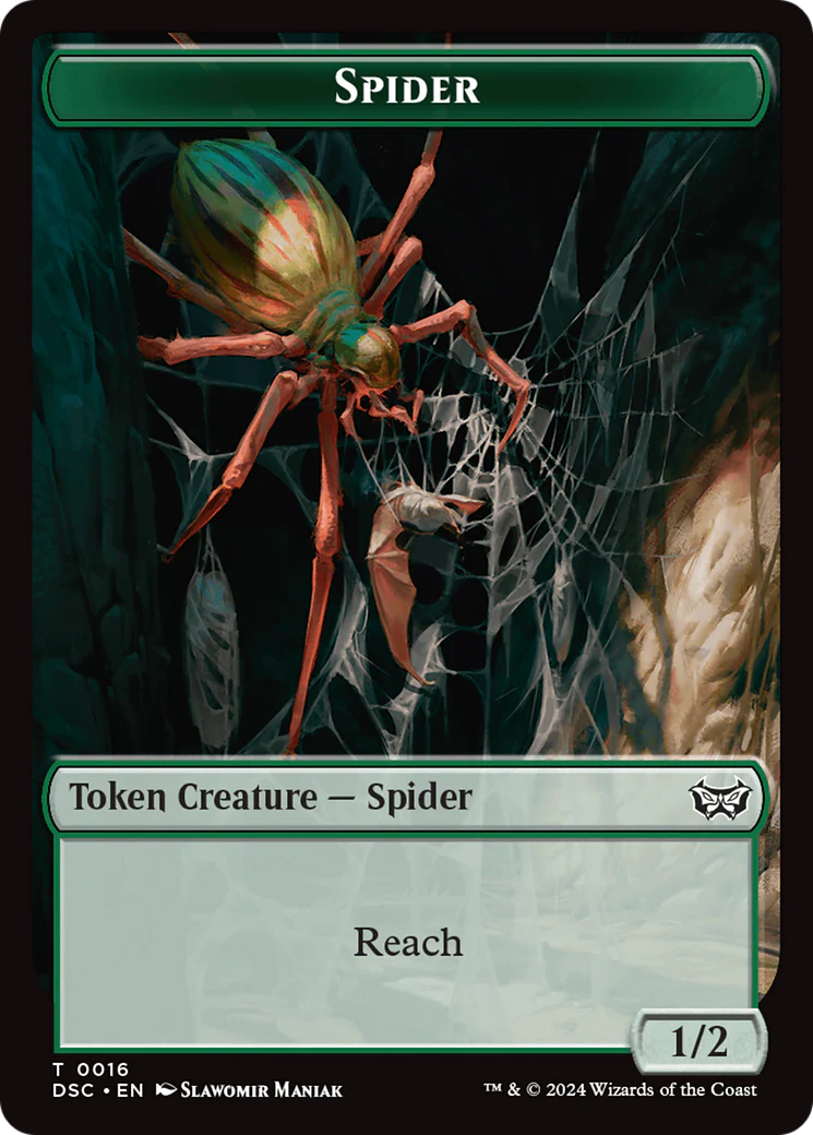 Treefolk // Spider Double-Sided Token [Duskmourn: House of Horror Commander Tokens] - Image 2