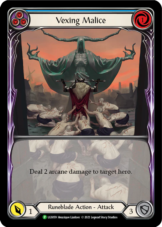 Vexing Malice (Blue) [LGS059] (Promo)  Rainbow Foil