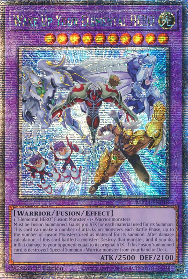 Wake Up Your Elemental HERO [MP24-EN018] Quarter Century Secret Rare - Image 2